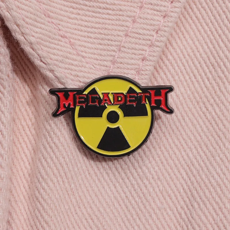 New English Letters And Radioactive Sign Enamel Brooch Pins Trendy Alloy Metal Badge Corsage Lapel Pin Accessories Souvenirs