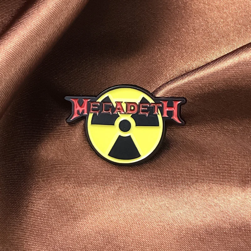 New English Letters And Radioactive Sign Enamel Brooch Pins Trendy Alloy Metal Badge Corsage Lapel Pin Accessories Souvenirs