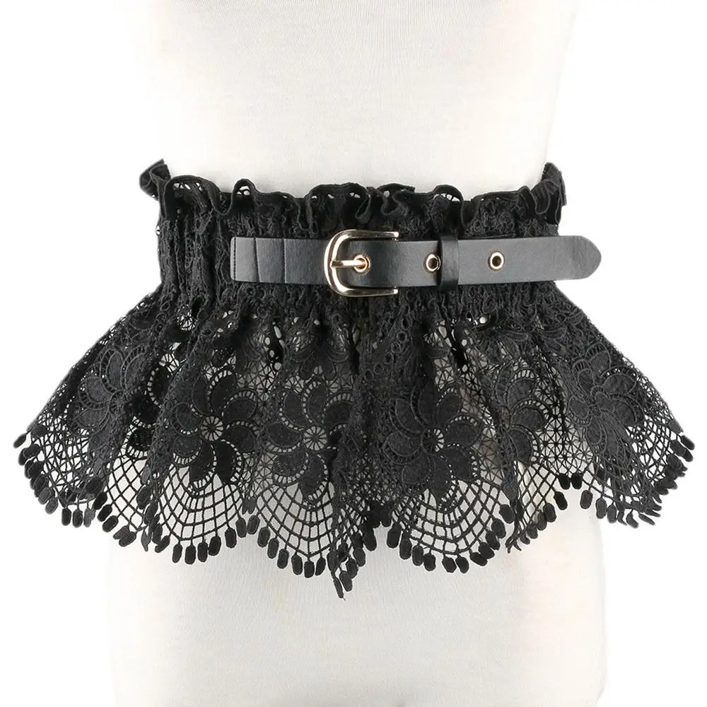 New Lace Tie Corset Wide Slimming Body Belts for Women Elastic High Waist Strap Stretch Shaping Girdle Cummerbands
