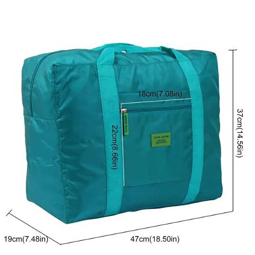 Portable Nylon Travel Luggage Bag Lightweight Large Capacity Fitness Handbag Folding Hand Grip Clothes Storage Bag