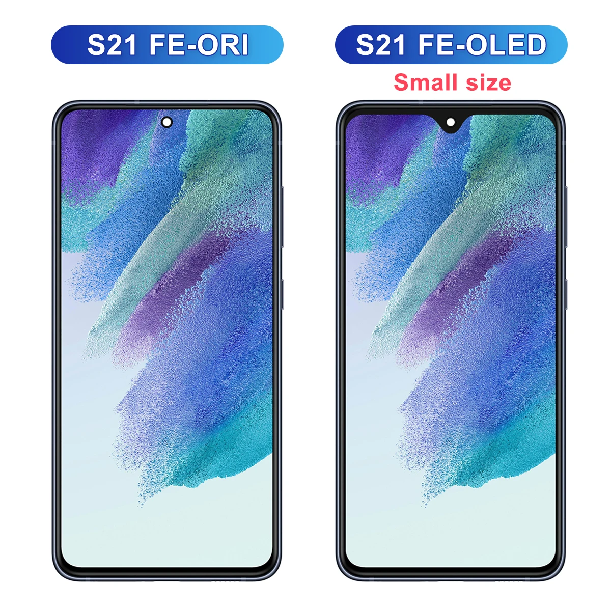 AMOLED S21FE Display+Frame For Samsung S21 FE 5G G990 G990B G990U G990B/DS G990E LCD Display Touch Screen Digitizer Assembly