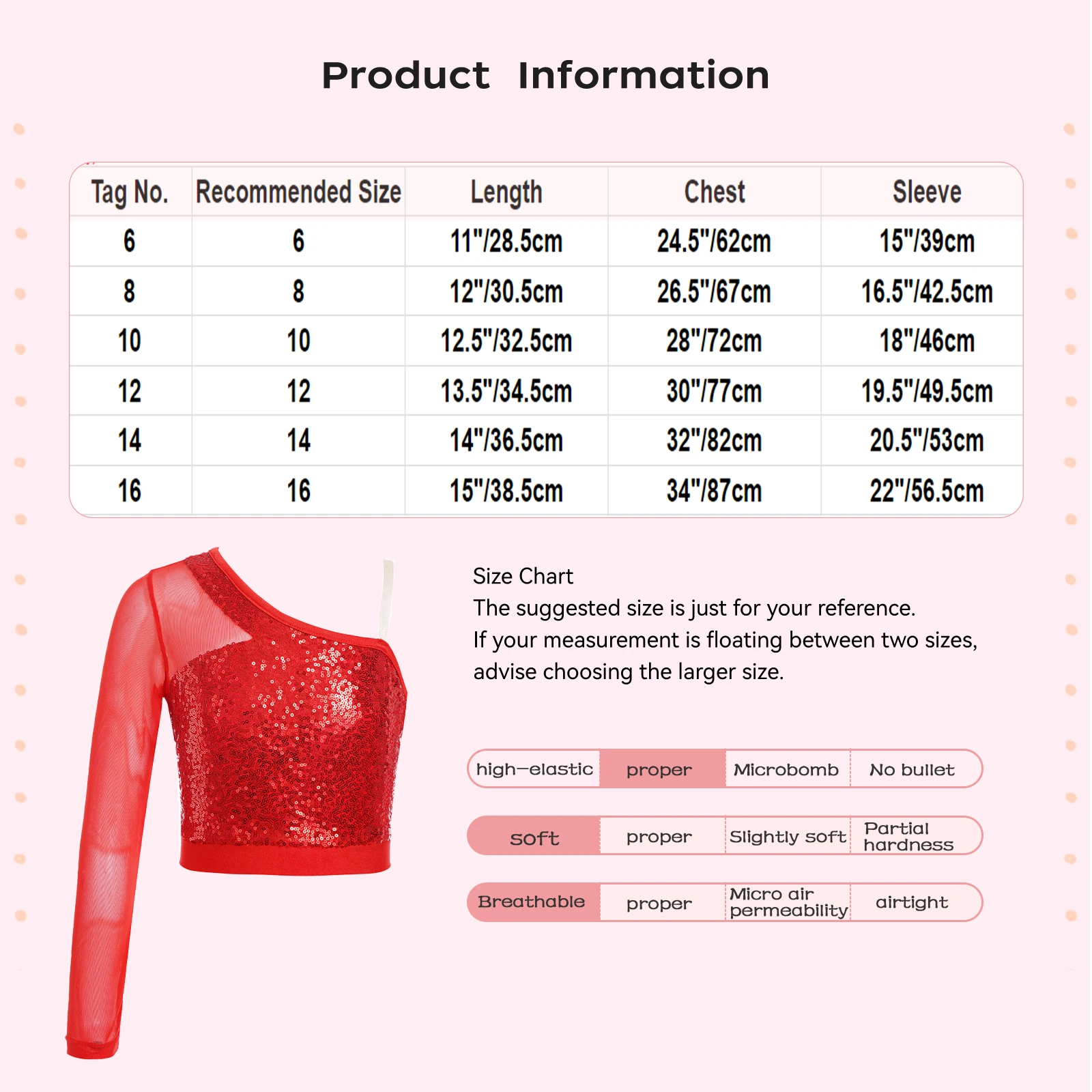 Kids Girls Jazz Dance Tops One Shoulder Shiny Sequins Crop Top for Ballet Gymnastics Skating Stage Performance Dance Wear