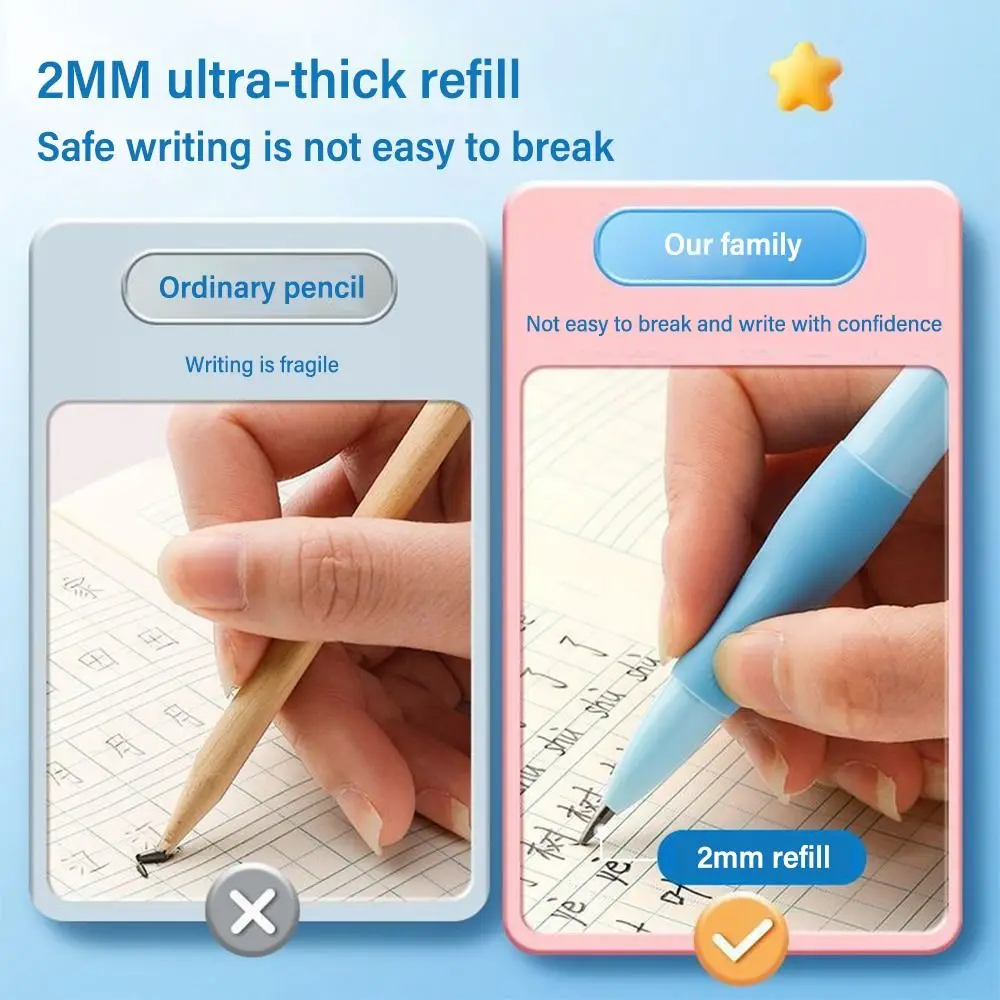 Grip Posture Correction Automatic Pencil 0.5/0.7/0.9/2.0mm Comes With Sharpener Mechanical Pencil 2B Lead Movable Pencil