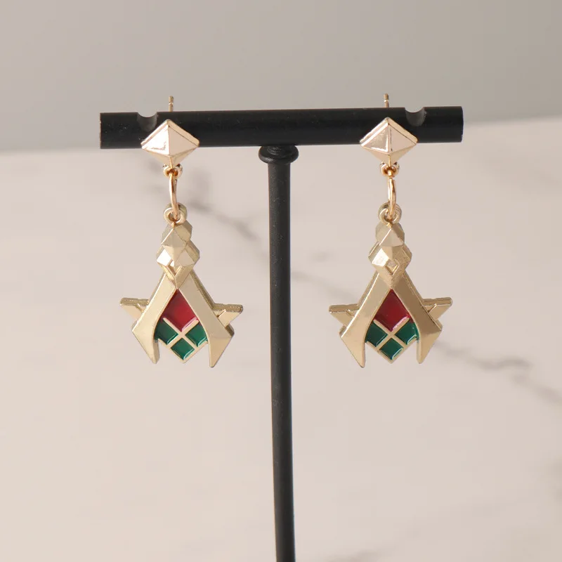 Game cosplay Sumeru Kaveh Eardrops Earrings Stud Earrings for Women Anime Cosplay Props Jewelry Accessories fans Gifts