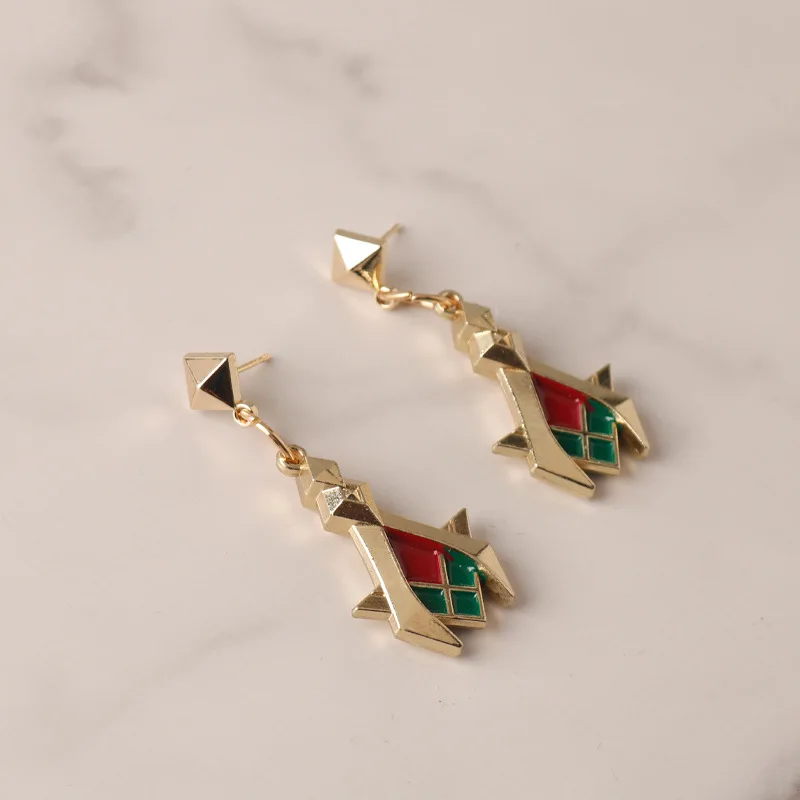 Game cosplay Sumeru Kaveh Eardrops Earrings Stud Earrings for Women Anime Cosplay Props Jewelry Accessories fans Gifts