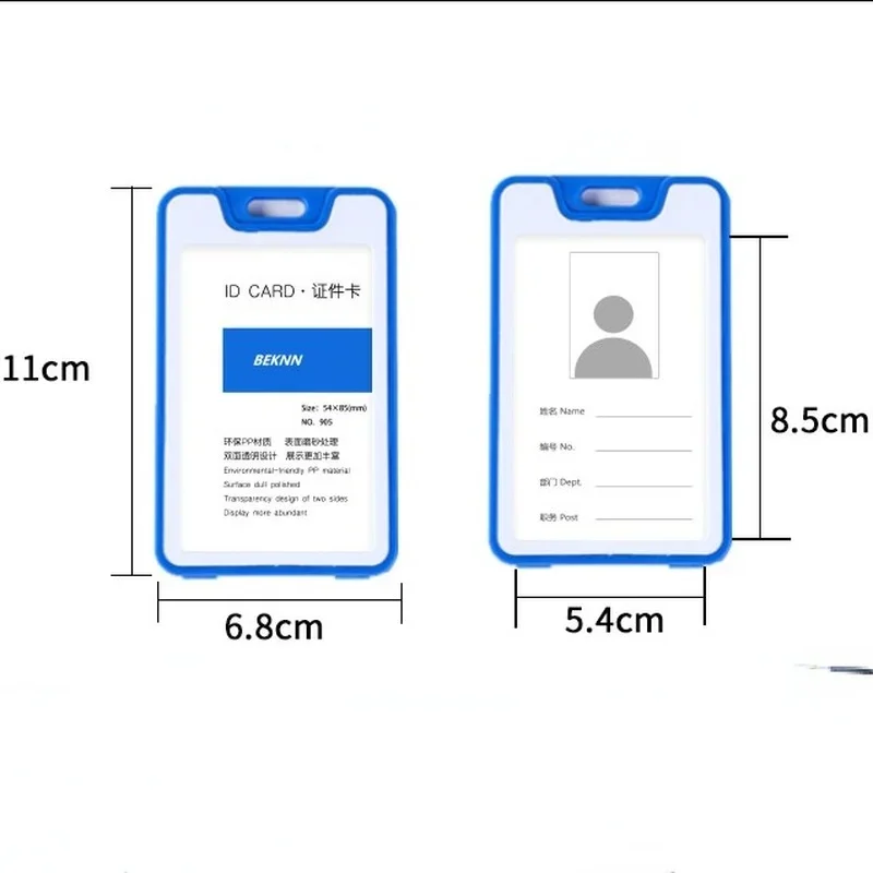 Candy Color Staff Work Card Holder Employees Workers Pass Access Card Cover Tag Bus Card Sleeve with Lanyard Purse for Women Man
