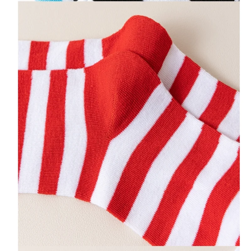 Striped Over Knee High Socks Women High Stocking Multi-color JK Casual Warm Soks Sexy Slim Long Soks Christmas Striped Hosiery #
