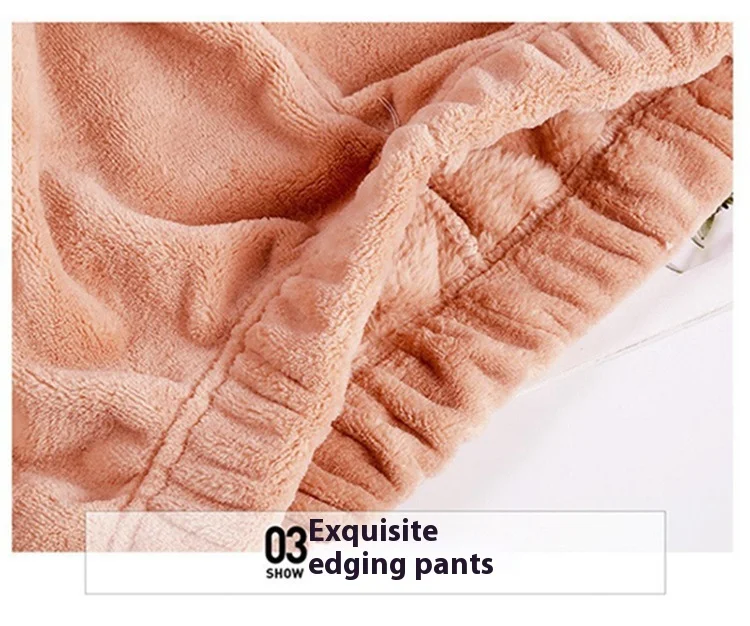 Fall and Winter Men and Women New Double-Sided Velvet Thickened Warm Suit Loose Coral Velvet Home Wear Loose Lazy Sleepwear