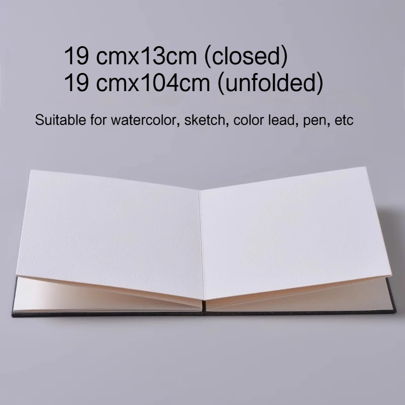 100% Cotton Square Watercolor Sketchbook 300gsm Paper Folded Drawing Pad Organ Sketch Notebook Student Watercolor Journal Book