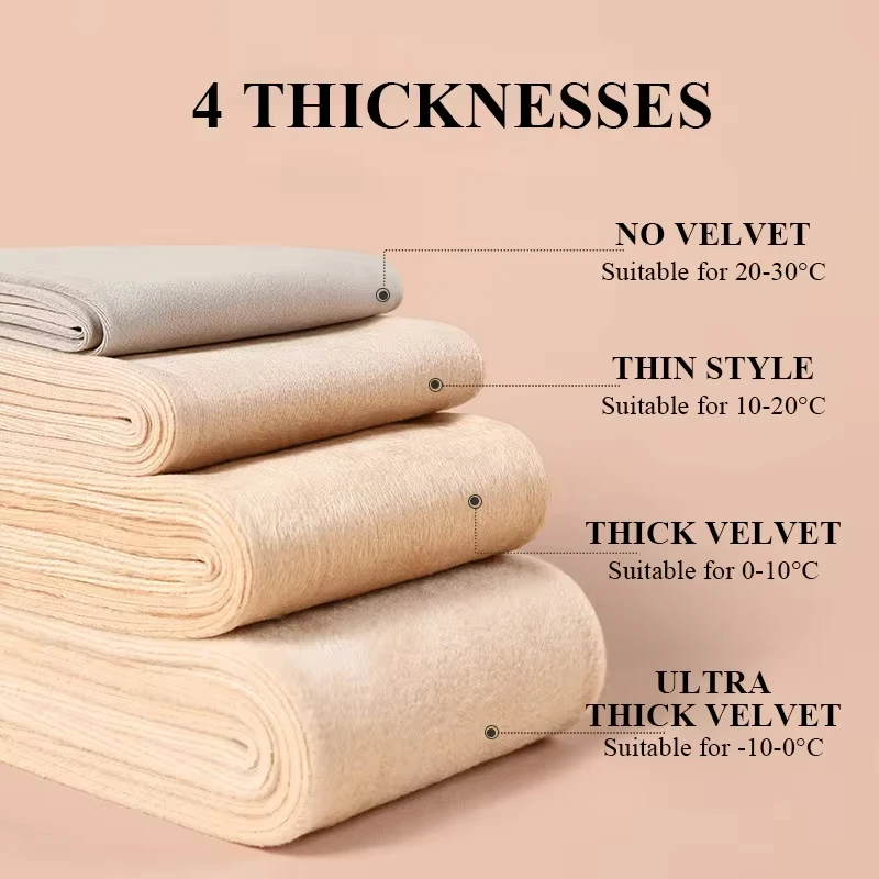 Kave Nude Leggings Winter Warm Double-layer Pile and Thicken Silk Stockings for Women Natural Autumn Flesh-colored Pantyhose