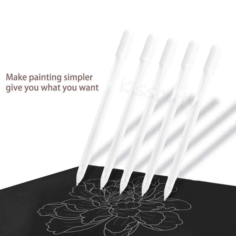 12/53 pcs Gel Pen Set Gold/Silver/White Gel Pens White Ink for Black Paper White Pen Drawing, Sketching, Illustration Deisgn