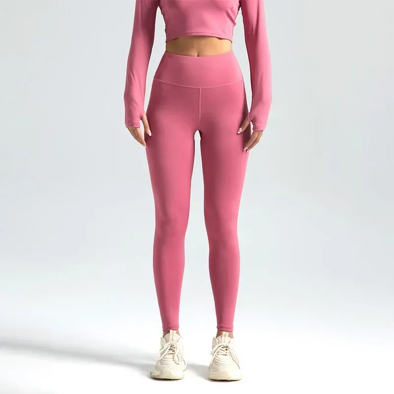 Women's Nine-point Trousers Leggings High-waisted Solid Color Yoga Sports Pants High-stretch Leggings Running Fitness Pants 3XL