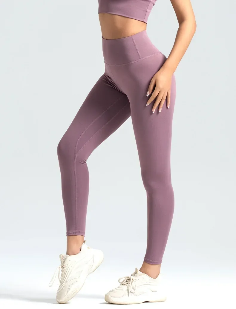 Women's Nine-point Trousers Leggings High-waisted Solid Color Yoga Sports Pants High-stretch Leggings Running Fitness Pants 3XL