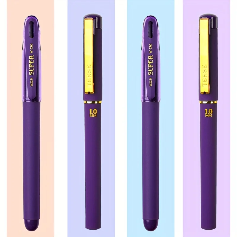 WQN-3/6/12PCS Purple Neutral Pens,1.0mm, Durable, Smooth Writing, High-Quality Ink, Suitable For Educational And Office Use