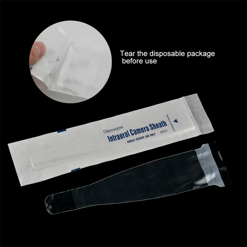 100pcs/box Dental Intraoral Camera Sheath Disposable Protective Cover Intraoral Camera Sleeves Oral Endoscope Sheath Clinic
