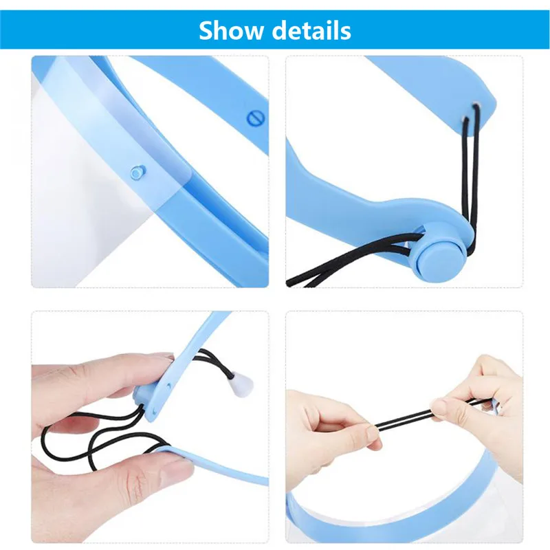 10pcs Dental Protective Face Dental Face Shield 1 Shelf 10Pcs Detachable Face Shield Anti-Fog Dustproof Replacement Covers