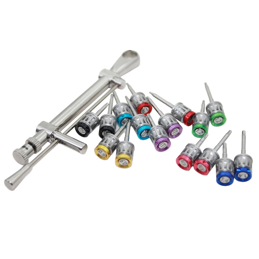 1Box AG Dental Implant Screwdriver Torque Wrench with Self-Sealing Sterilization Bag with 16Pcs Screw Driver Restoration Tools