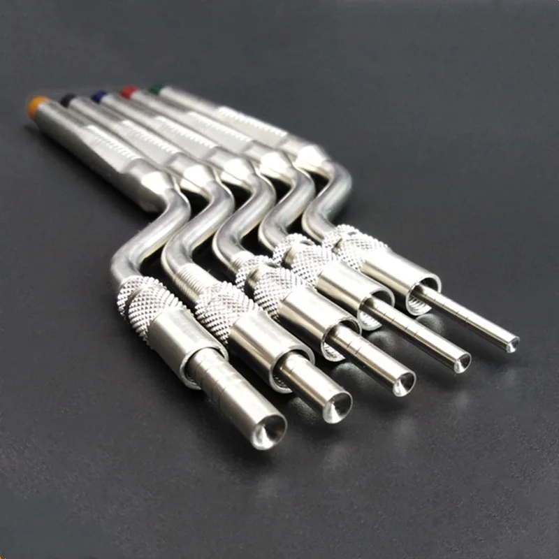 5 Pcs Dental Implant Osteotome Instrument Maxillary Sinus Elevator Tool Concave Tips Sinus Lifting Device Implant Bone Extruder