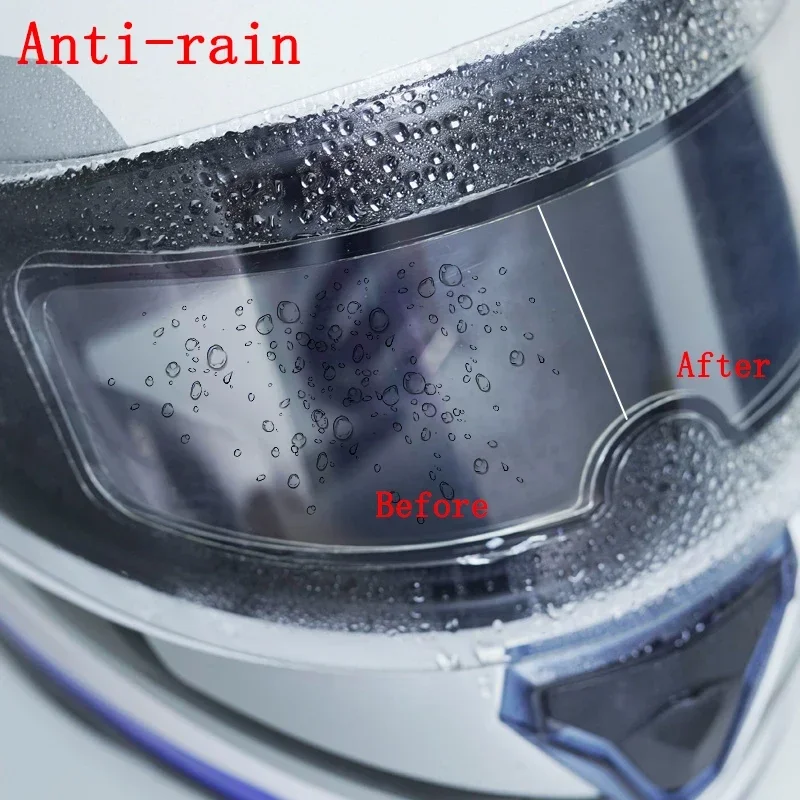 1-2Pcs Motorcycle Helmet Clear Rainproof/Anti-fog Film Helmet Lens Durable Nano Coating Sticker Safety Driving Moto Accessories