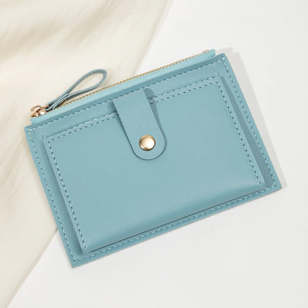 Minimalist and Fashionable Women's Short Card Bag Ultra-Thin Mini PU Leather Zero Wallet Women's Credit Card Holder Wallet
