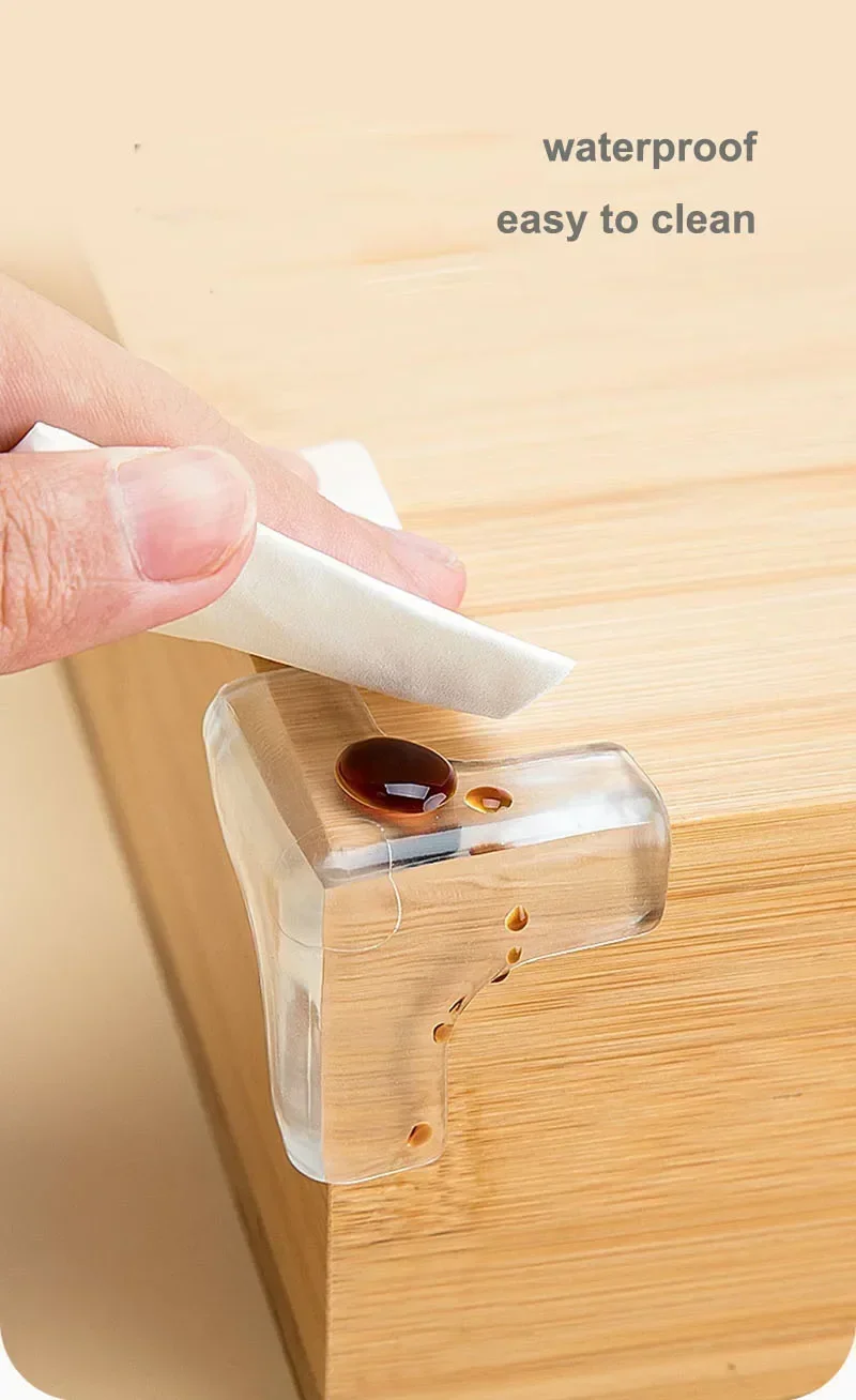 4/10pcs Children Anti Collision Corner Edge Protection Guards Baby Safety Corner Silicone Protector Table Soft Transparent
