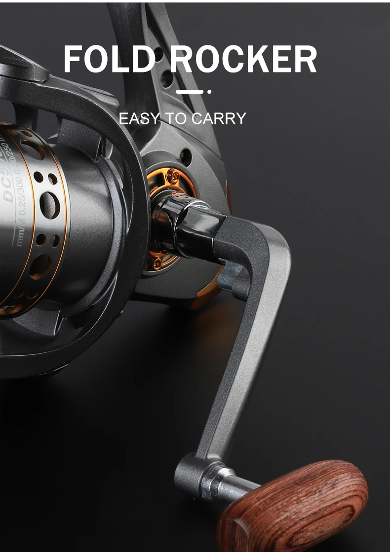 BILLINGS DC 1000~7000 Series,5.2:1 Gear Ratio,26LB Max Drag,CNC Metal Spool,Spinning Fishing Reel,For Freshwater Saltwater