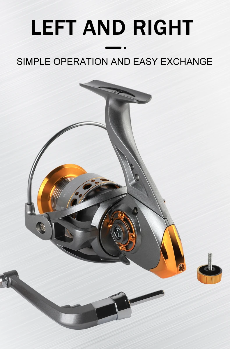 BILLINGS DC 1000~7000 Series,5.2:1 Gear Ratio,26LB Max Drag,CNC Metal Spool,Spinning Fishing Reel,For Freshwater Saltwater