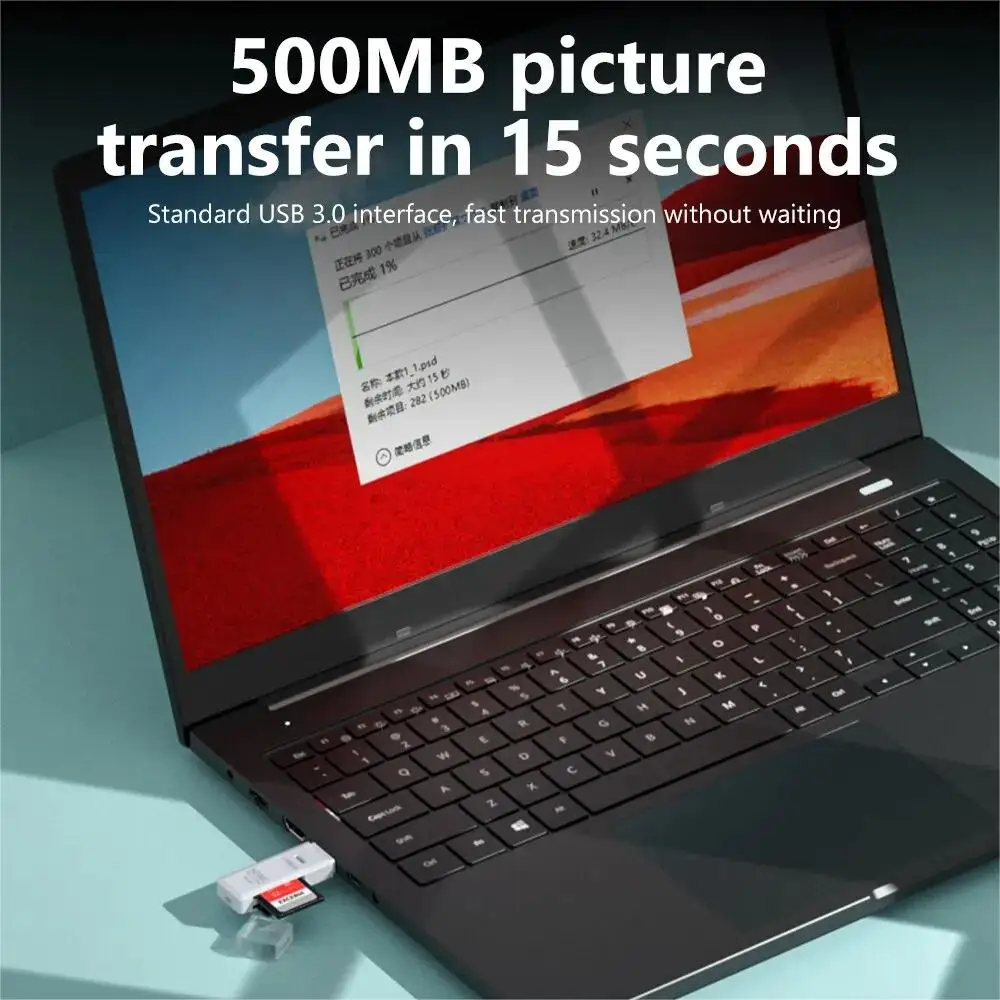 2-in-1 Multi Functional USB 3.0 Card ReaderMiniSD TFMemoryCardReaderUSBFlashDrive CardreaderAdapter For PCLaptops Accessories