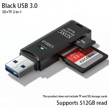 2-in-1 Multi Functional USB 3.0 Card ReaderMiniSD TFMemoryCardReaderUSBFlashDrive CardreaderAdapter For PCLaptops Accessories