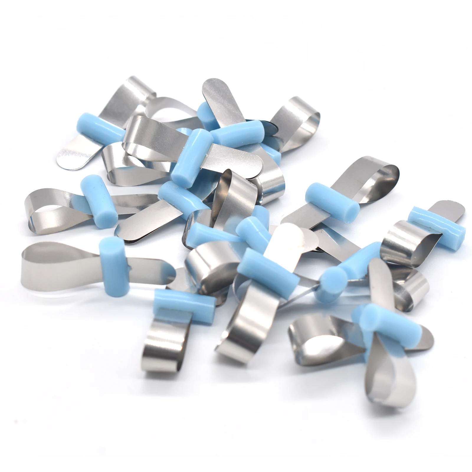 AG 20pcs/Box Dental Forming Sheet Orthodontic Sectional Contoured Metal Matrice Dentistry Matrix Bands Automatrix Locker