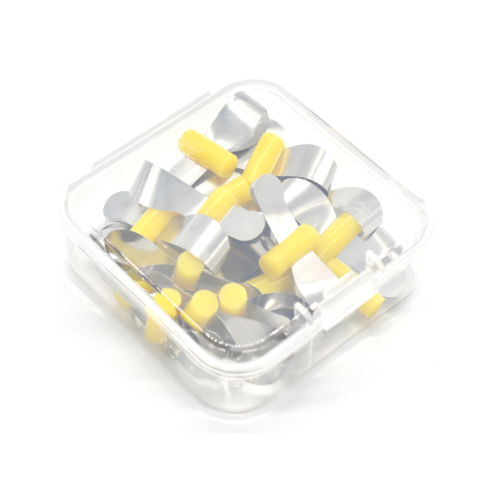 AG 20pcs/Box Dental Forming Sheet Orthodontic Sectional Contoured Metal Matrice Dentistry Matrix Bands Automatrix Locker