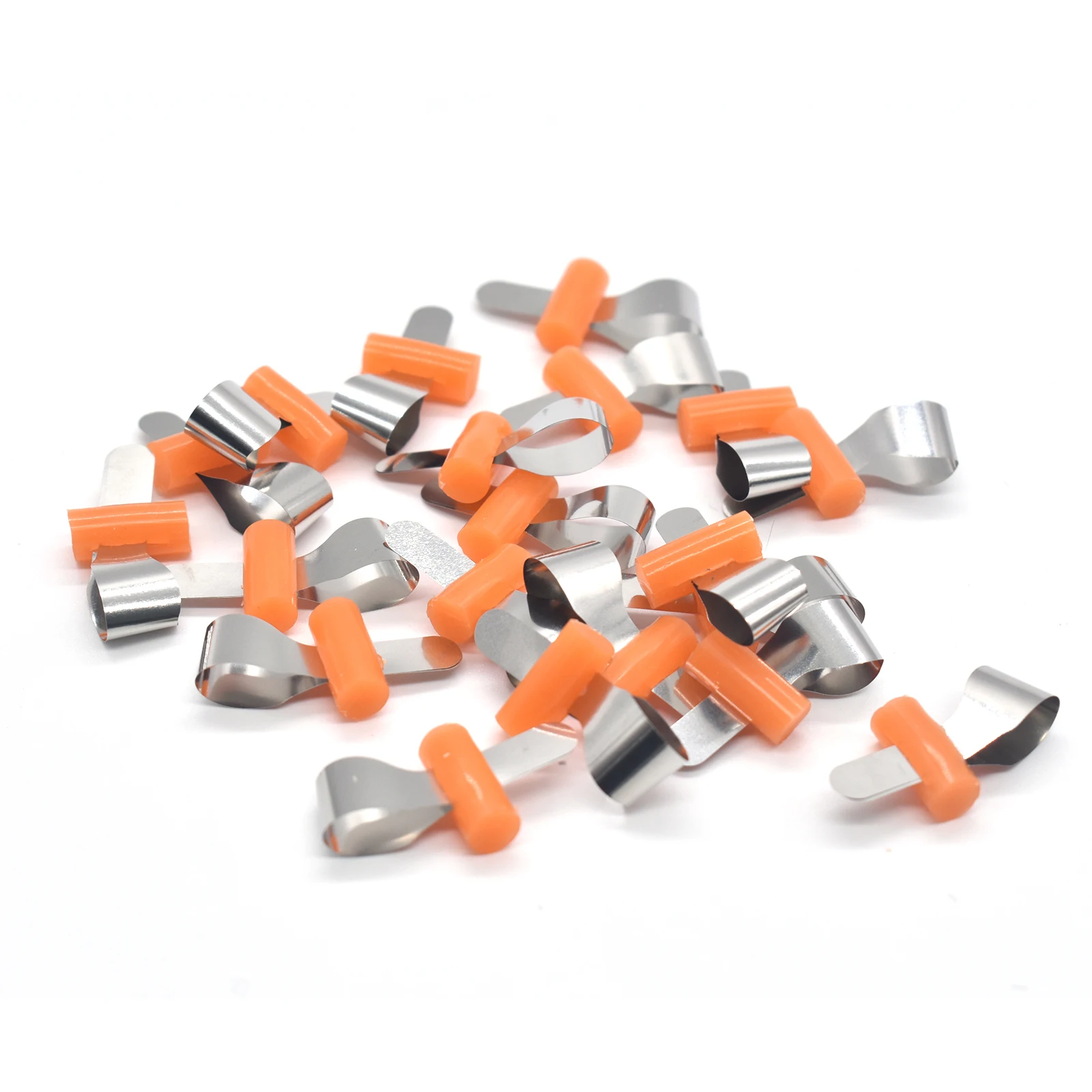 AG 20pcs/Box Dental Forming Sheet Orthodontic Sectional Contoured Metal Matrice Dentistry Matrix Bands Automatrix Locker