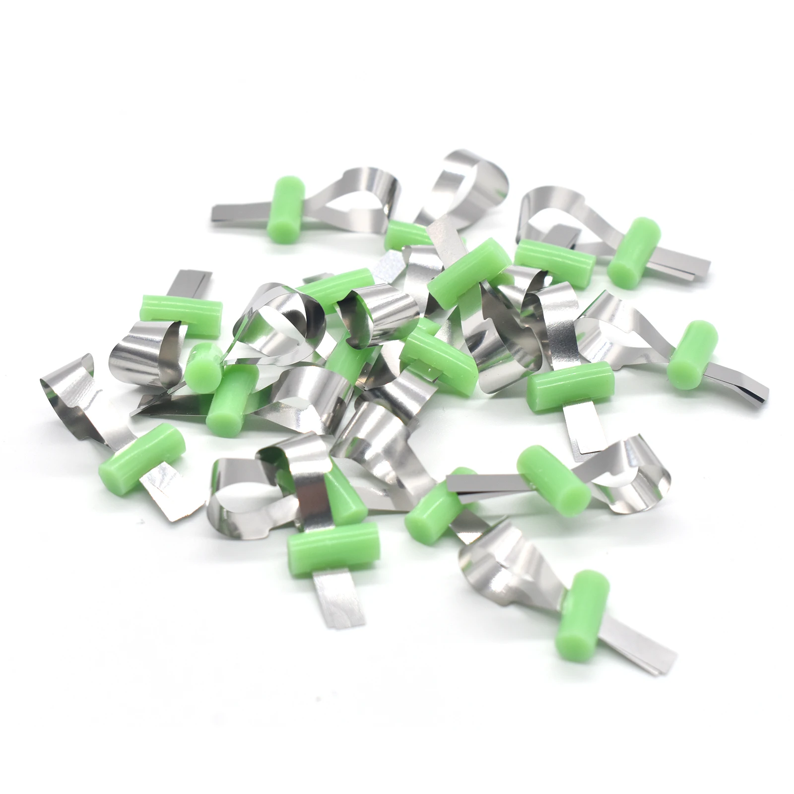 AG 20pcs/Box Dental Forming Sheet Orthodontic Sectional Contoured Metal Matrice Dentistry Matrix Bands Automatrix Locker
