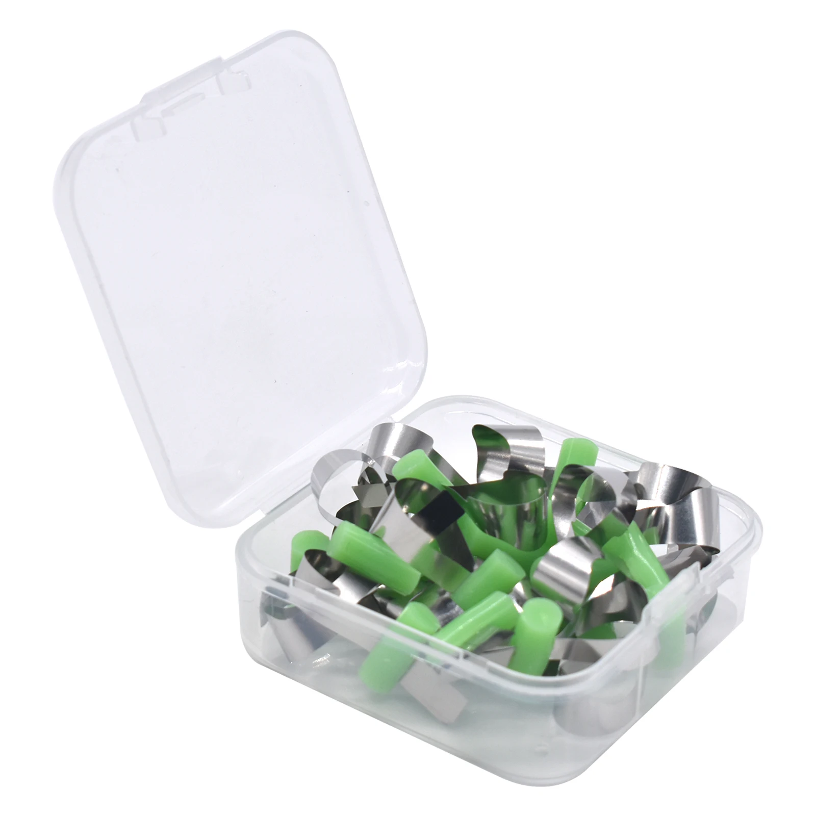 AG 20pcs/Box Dental Forming Sheet Orthodontic Sectional Contoured Metal Matrice Dentistry Matrix Bands Automatrix Locker