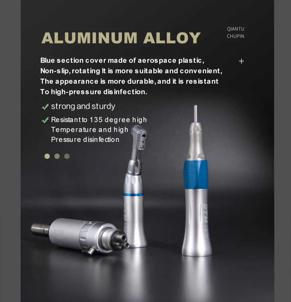 Dentistry Handpiece Machine Contra Angle Straight 4 Holes Air Motor Turbine Low Speed Handpiece With External Cooling System