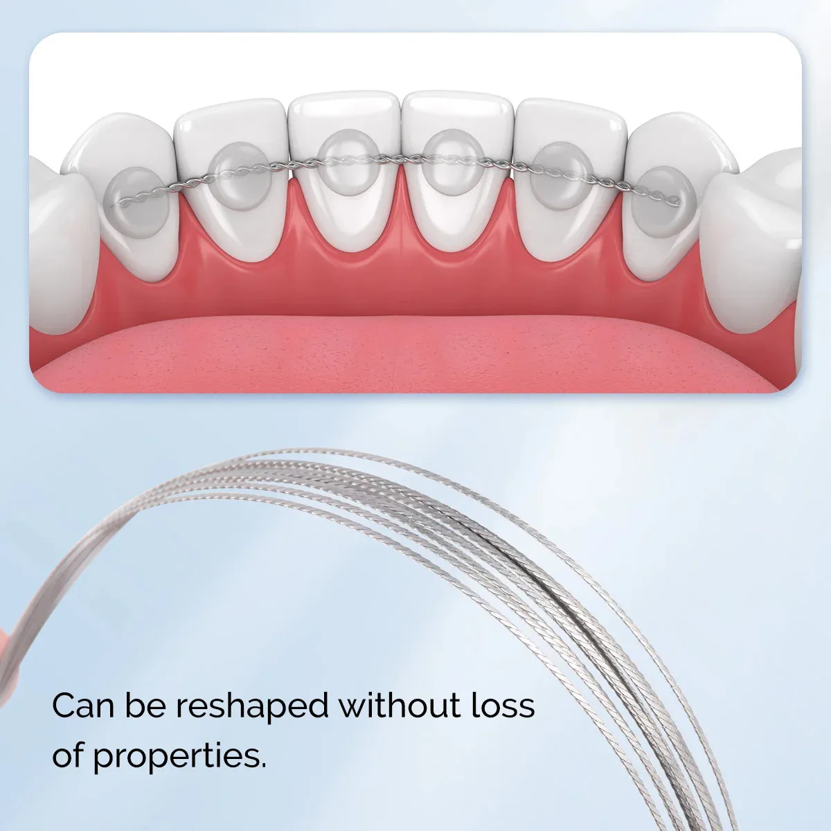 AG 10Pcs/Pack Dental Orthodontic Stainless Steel Lingual Retainer Wire 150MM Flat Straight Twist Wires Dentistry Materials