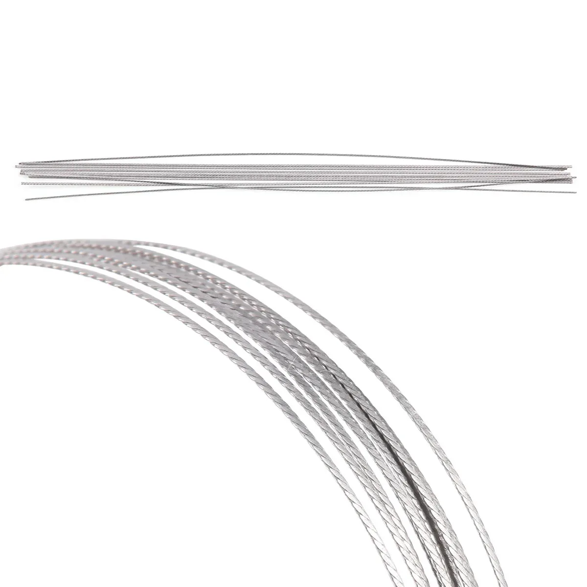 AG 10Pcs/Pack Dental Orthodontic Stainless Steel Lingual Retainer Wire 150MM Flat Straight Twist Wires Dentistry Materials