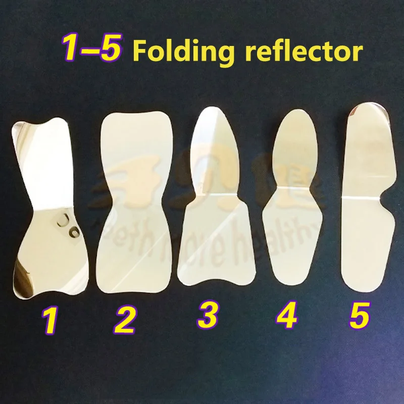 1pc Dental Folding stainless steel Reflector Orthodontic Fold Mirrors Double Sided Photography Reflector Dentist Mirror clinic