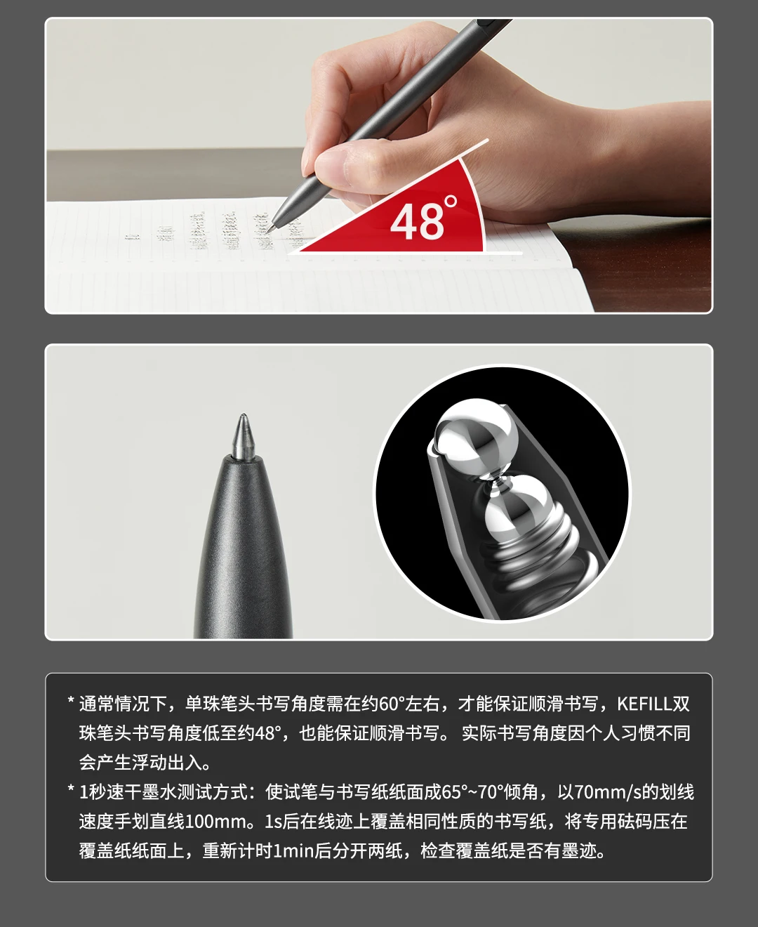 KACO DAILY Gel Pen Office Stationery Push Type 0.5mm Black Ink Double Bead Pen Head Metal Pen Clip Writing Smooth And Fast Dry