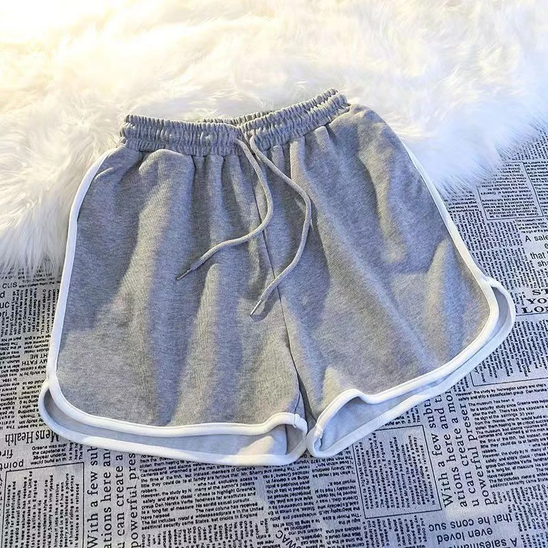 S-3XL Black Striped Shorts Women Oversized White Wide Leg Shorts Summer Korean Fashion High Waist Baggy Sports Short Pants New