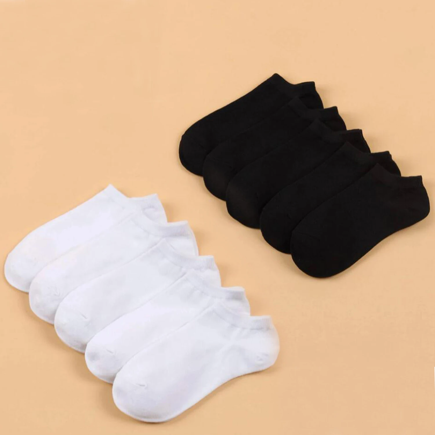 10/20 Pairs Women' s Candy Colors Ankle Socks Invisible Black And White Breathable Sports Socks For Ladies Girls