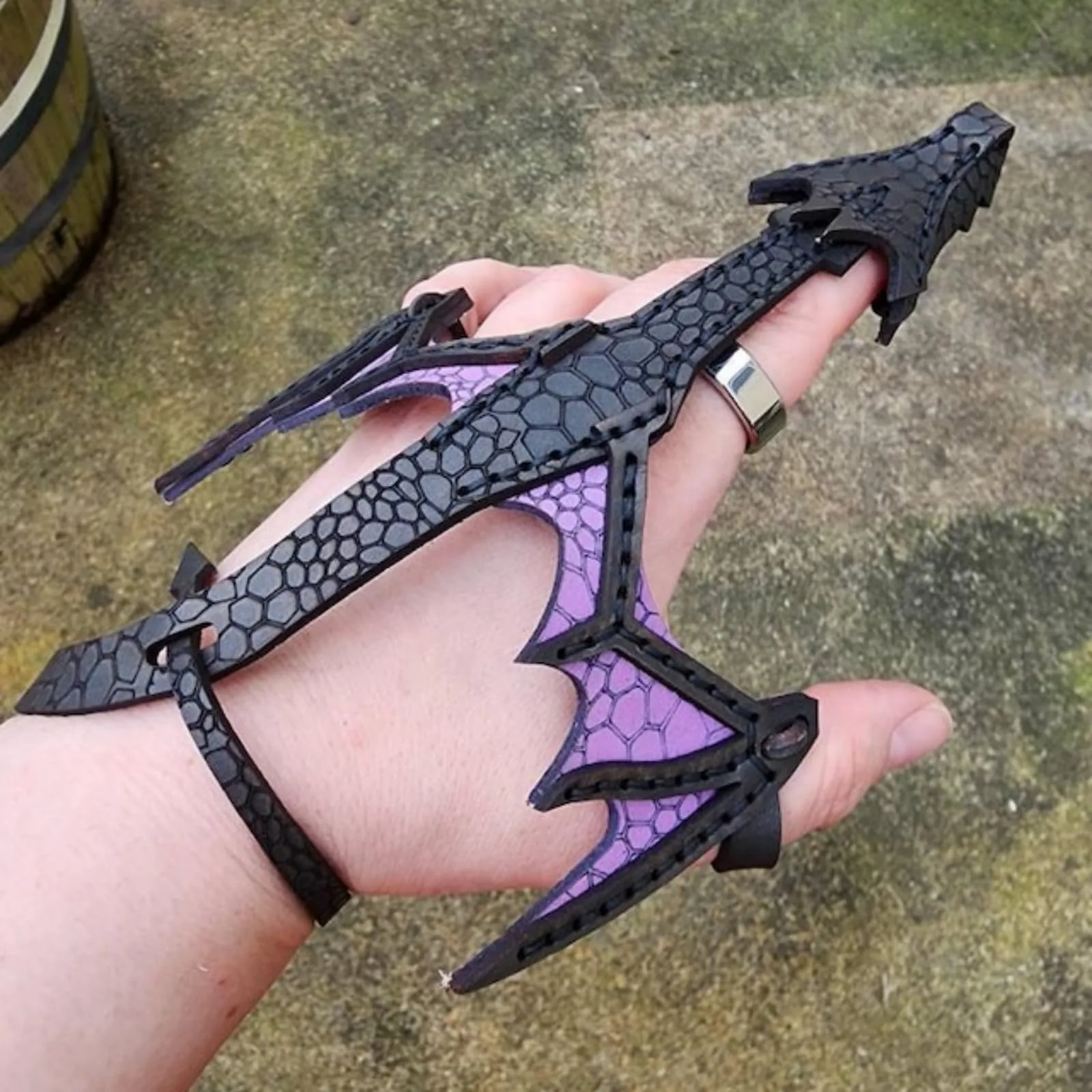 Hot Leather Dragon Glove Gift Braided Retro Bracelet Wristband Wrap Adjustable Hand Dragon Mittens Men