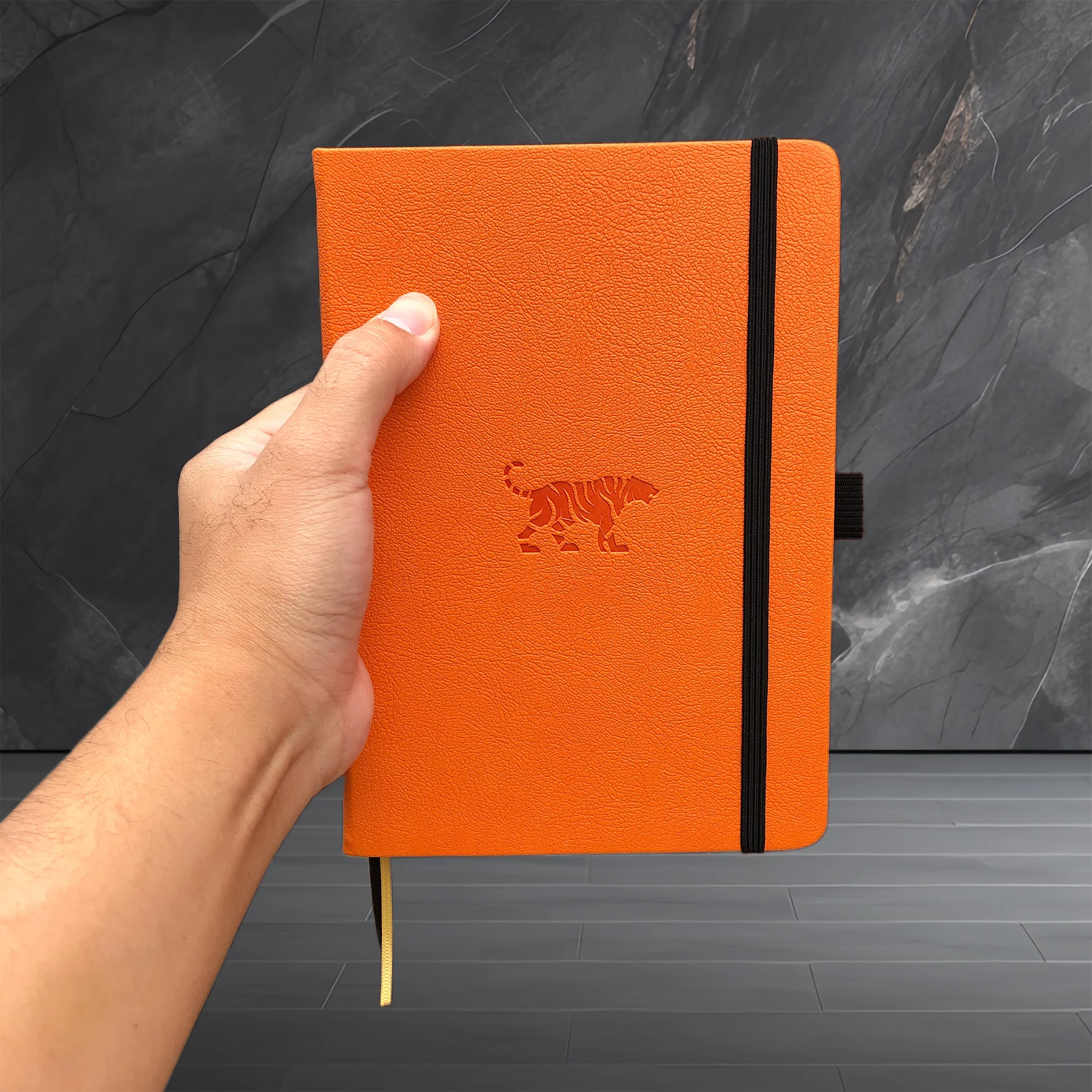 BUKE Tiger Dotted Journal, 160gsm Thick Paper Dot Grid Notebook 160 Pages Numbered, 5*5mm DOT-GRID Layouts