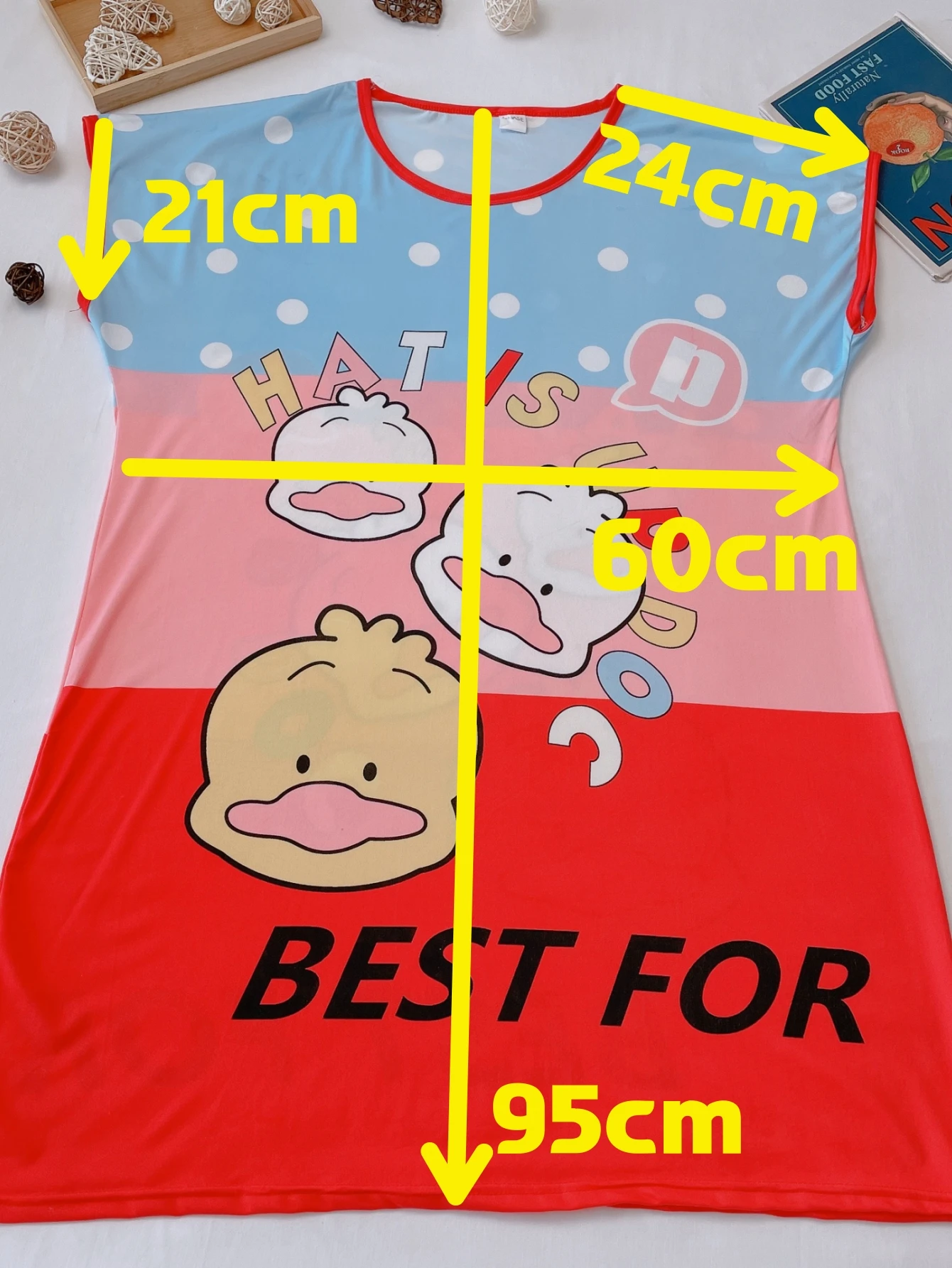 1PC, Summer And Autumn Cool Cute Girls Cartoon Nightdress, Comfortable Short-sleeved Dress, Women's Home Wear, Polyester Pajama