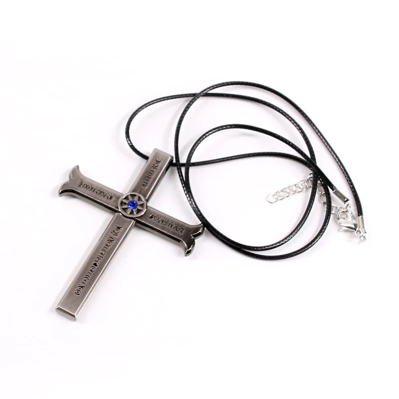 Anime Cosplay Cool Cross Blade Shape Zinc Alloy Chain for Costume and Collection Trendy Gift