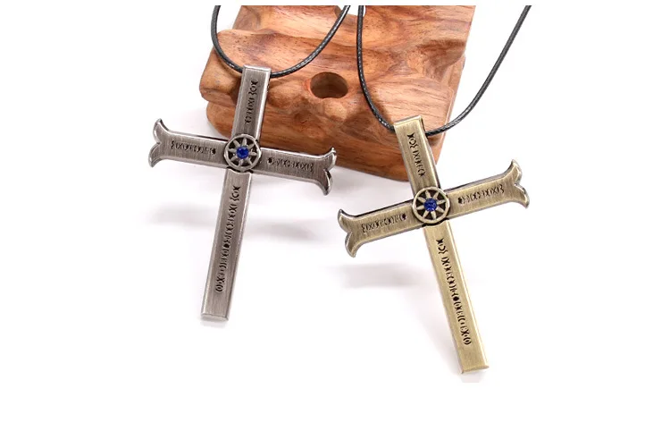 Anime Cosplay Cool Cross Blade Shape Zinc Alloy Chain for Costume and Collection Trendy Gift