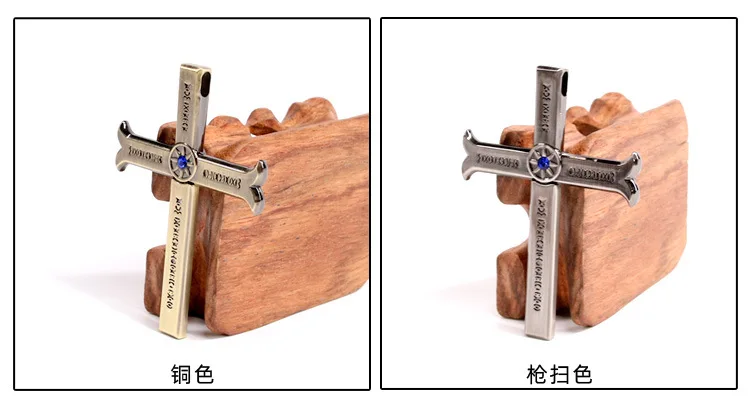 Anime Cosplay Cool Cross Blade Shape Zinc Alloy Chain for Costume and Collection Trendy Gift