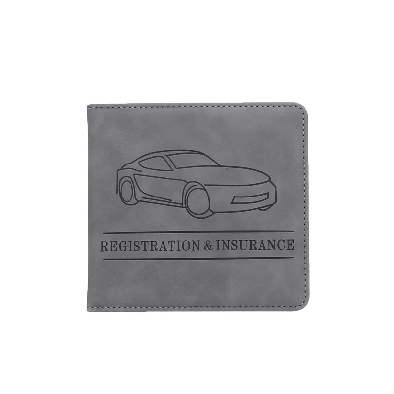 Car Registration,Driver's License and Insurance Card Holder - Leather Vehicle Glove Box Automobile Documents Paperwork Organizer