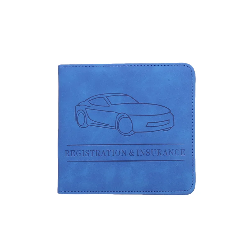 Car Registration,Driver's License and Insurance Card Holder - Leather Vehicle Glove Box Automobile Documents Paperwork Organizer