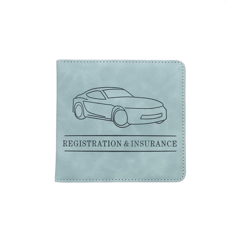 Car Registration,Driver's License and Insurance Card Holder - Leather Vehicle Glove Box Automobile Documents Paperwork Organizer